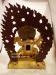 Fully Gold Gilded 10" Black Cloaked Mahakala Sculpture, Fine Detailed Engravings, Hand Face Painted - Back