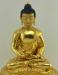Fully Gold Gilded 13" Amitabha Statue, Fire Gilded 24k Gold Finish, Hand Carved Fine Details - Front Details