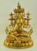 Fully Gold Gilded 19.5" Green Tara Statue, Hand Face Painted - Upper Front