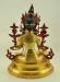 Fully Gold Gilded 19.5" Green Tara Statue, Hand Face Painted - Back