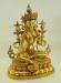Fully Gold Gilded 19.5" Green Tara Statue, Hand Face Painted - Right