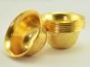 3.5" Set of 7 Offering Bowls Fine Hand Carvings, Fully Gold Plated - Inner