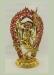 Fully Gold Gilded 15.5" Simha Mukhi Jogini Dakini Statue - Front
