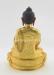 Fully Gold Gilded 9" Shakyamuni Statue, Handmade, Embedded Turquoise & Coral Stones - Back