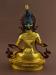 Fully Gold Gilded 9" Dorje Sempa Statue, Beautiful Engravings, Hand Painted Face - Back