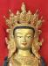 Partly Gold Gilded 12" Amitayus Statue (Antique Finish) - Face