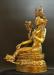 Fully Gold Gilded 56.5cm Masterpiece Dolma Statue, Antiquated Finish, Turquoise, Red Coral - Left