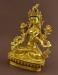 Fully Gold Gilded 9" Beautiful Dolkar Statue, Fine Detailed Engravings, Fire Gilded - Left