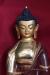 Partly Gold Gilded 12" Shakyamuni Buddha Statue (Antique Finish) - Face