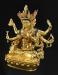Fully Gold Gilded 13.5" Namgyalma Sculpture, Handmade, Gold Painted Face - Left