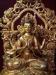 Fully Gold Gilded 17" Enthroned Chenrezig Statue - Front Center