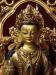 Fully Gold Gilded 17" Enthroned Chenrezig Statue - Face Detail