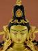 Fully Gold Gilded 14" Tibetan Avalokiteshvara Statue, Fine Hand Carved Details - Face Details