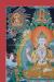 Padmapani Tibetan Thangka 33.25" x 23.75", 24k Gold Detailing - Top Left