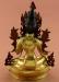 Fully Gold Gilded 13.25" Jetsun Dolma Sculpture, Gold Face Painted, Fire Gilded 24K Finish - Back