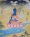 Medicine Buddha Tibetan Thangka Painting 32.25" x 27" (24k Gold Detail) - Full Image w/o Frame