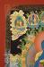 Medicine Buddha Tibetan Thangka Painting 46" x 35" (24k Gold Detail) - Top Left