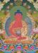 Amida Buddha Thangka Painting 30.25" x 22.5", 24k Gold Detail - Detail