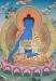 Medicine Buddha Tibetan Thangka Painting 26.5" x 20.5" (24k Gold Detail) - Gallery