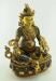 Partly Gold Gilded 18" Yellow Dzambhala Statue (Oxidized Copper) - Right