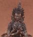 Oxidized Copper 9" Handmade Vajradhara Statue, Fine Hand Carved Details - Upper Details