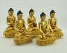 Fully Gold Gilded 5.5" Five Dhyani Buddhas Statue Set, Pancha Buddhas, Fine Details - Right